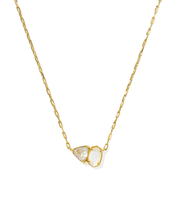 KENDRA SCOTT: TATUM NECKLACE-GOLD/NEUTRAL MIX