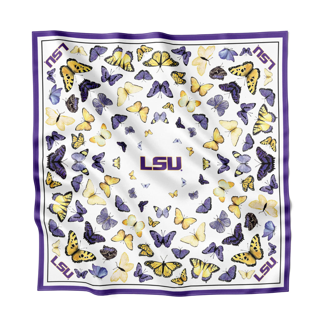 LSU SQUARE SILK SCARF
