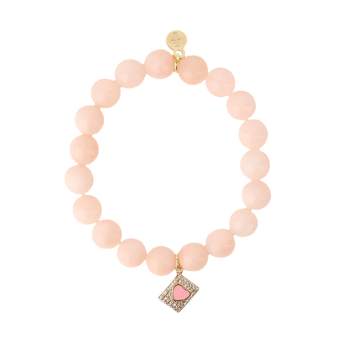 LOVE LETTER BEADED CHARM BRACELET