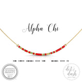 MORSE CODE NECKLACE: ALPHA CHI