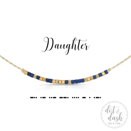 MORSE CODE NECKLACE: DAUGHTER