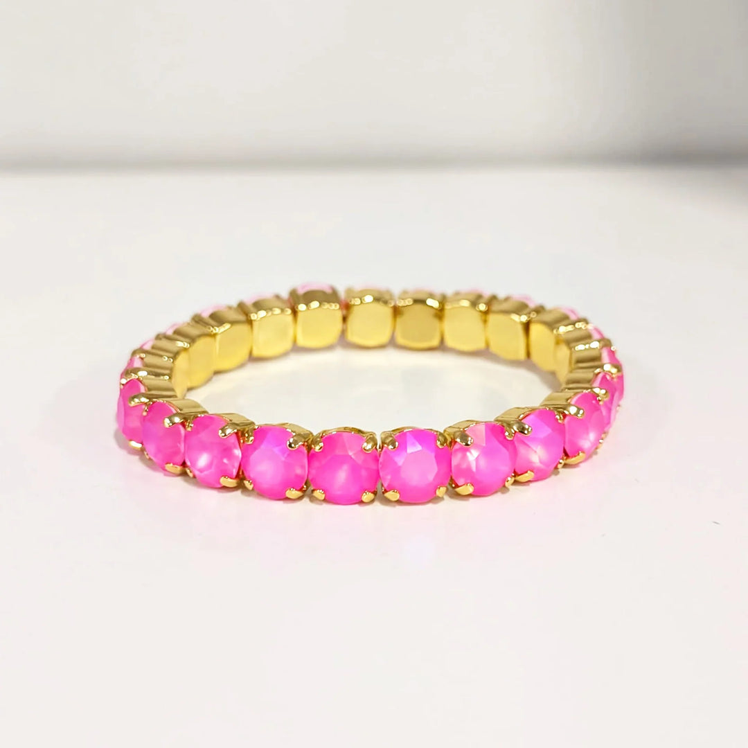 TOVA: OAKLAND STRETCH BRACELET- ELECTRIC PINK IGNITE FROST