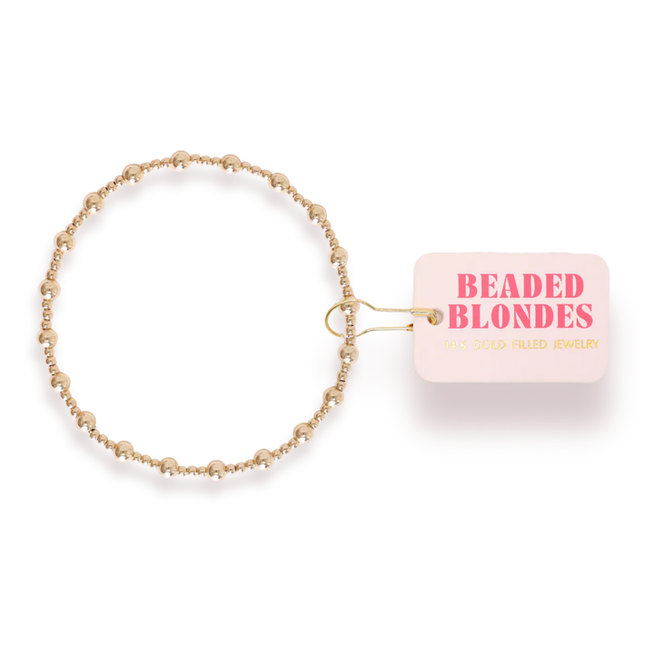 BEADED BLONDES: PALMER BRACELET- GOLD