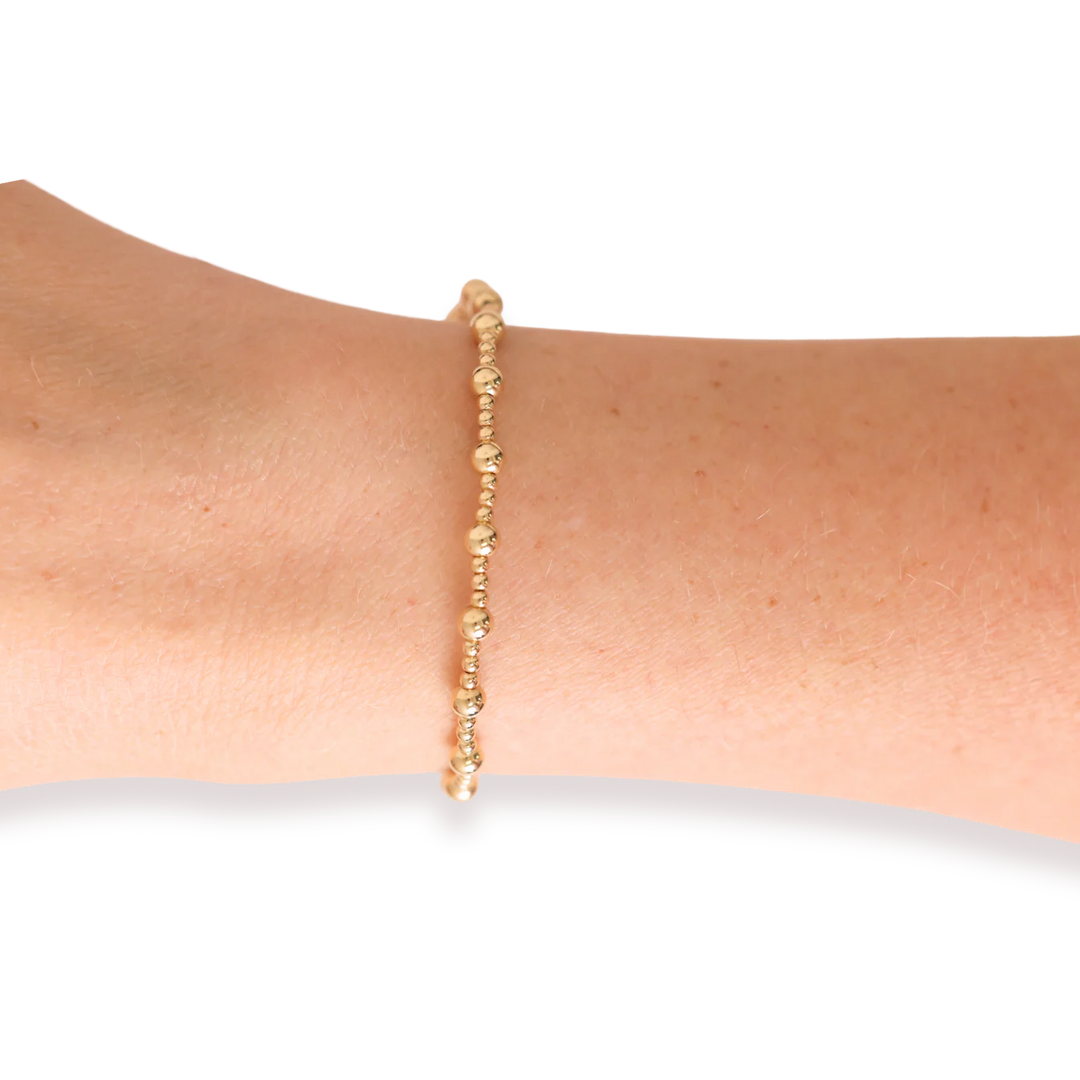 BEADED BLONDES: PALMER BRACELET- GOLD