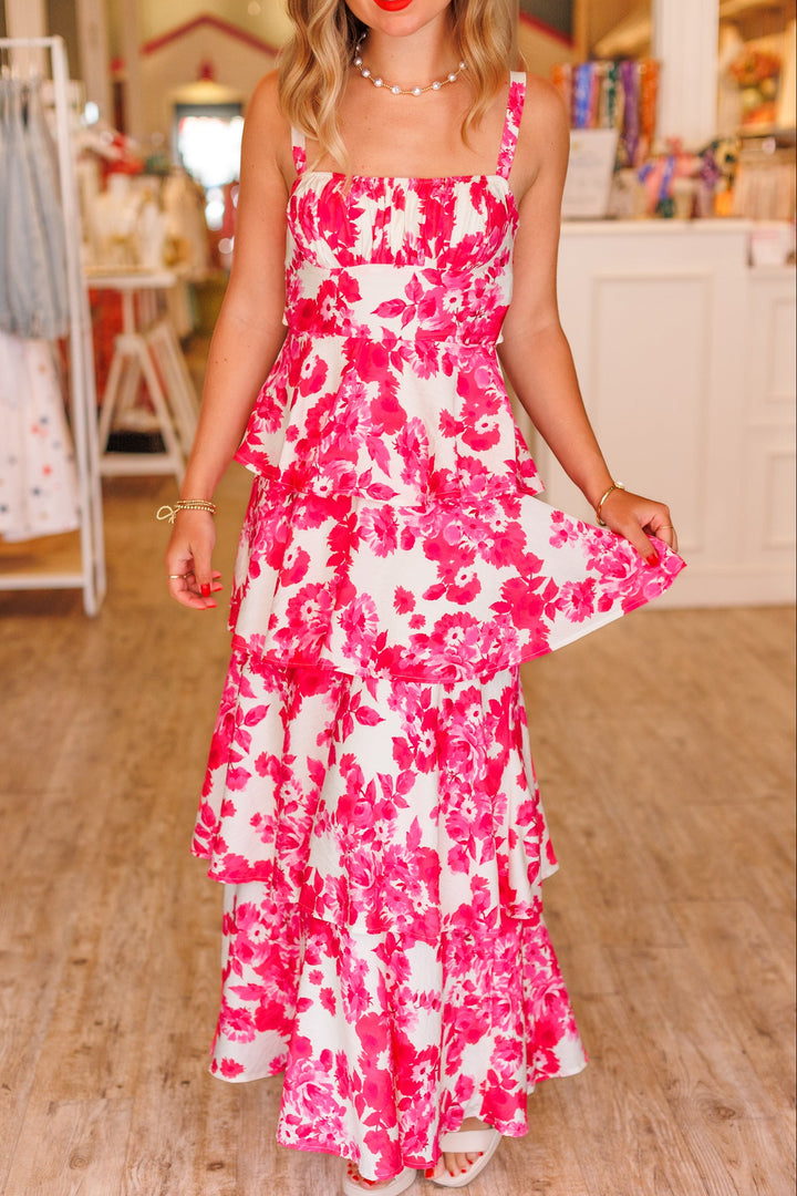 PINK MEADOW TIE-BACK MAXI