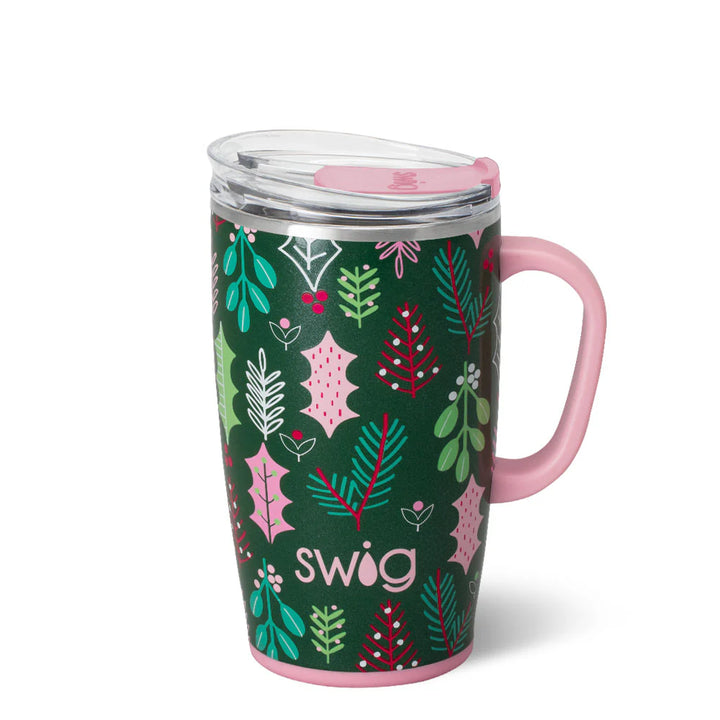 SWIG: MERRY MISTLETOE TRAVEL MUG- 18 OZ