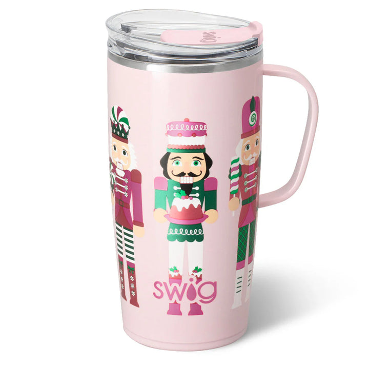 SWIG: SUGAR PLUM SOLDIERS TRAVEL MUG- 22 OZ