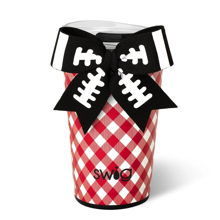 GAMEDAY GINGHAM RED &amp; BLACK PARTY CUP