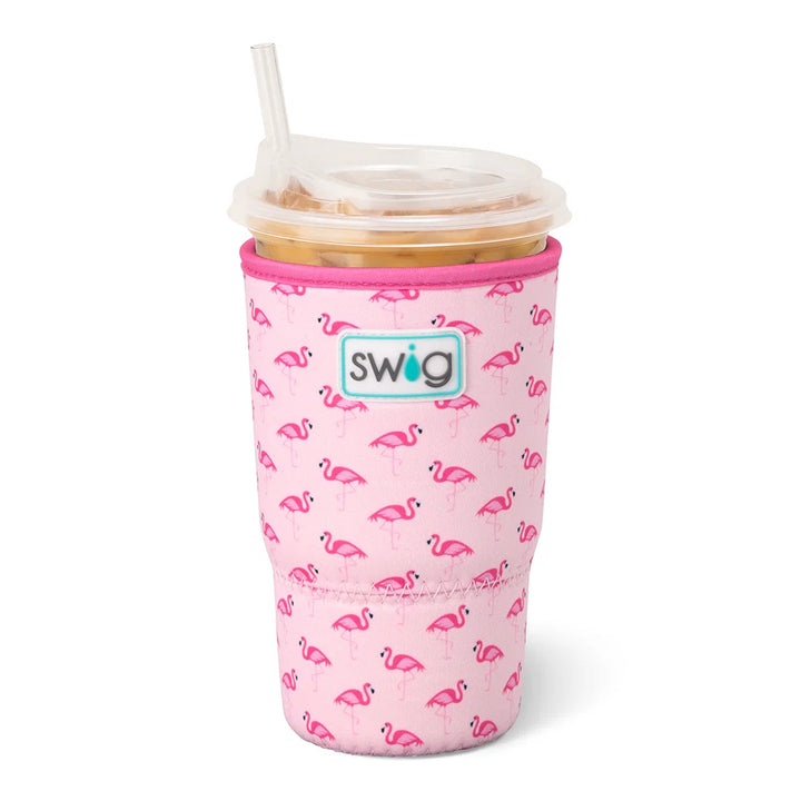 LARGE ICED CUP COOLIE-FLAMINGOS