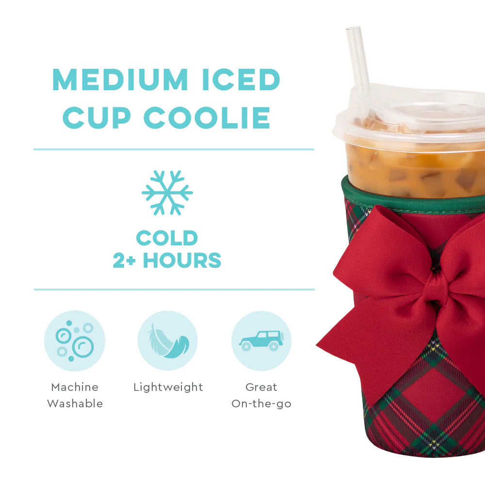 SWIG: CHRISTMAS PLAID MEDIUM ICED CUP COOLIE