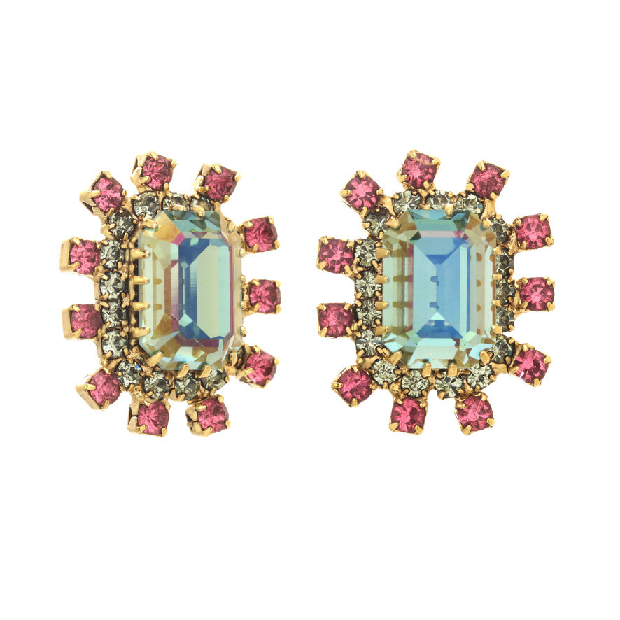 SISI EARRINGS- AQUA LEMON