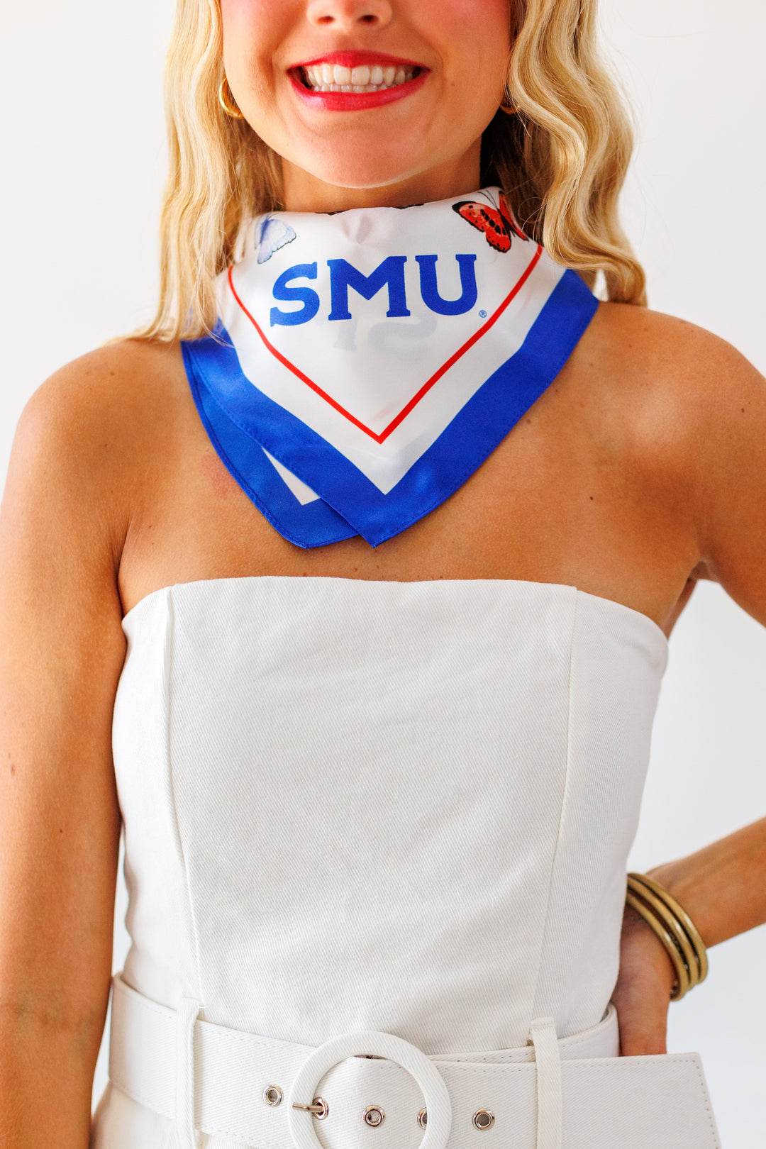 SMU SQUARE SILK SCARF