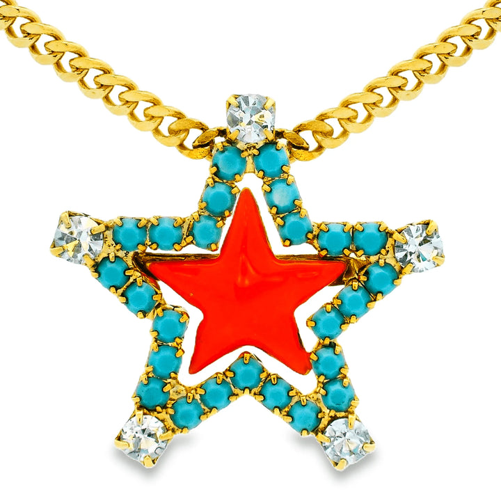 TOVA: SWEET STAR NECKLACE -CORAL