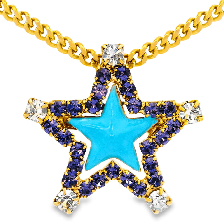 TOVA: SWEET STAR NECKLACE - LIGHT BLUE