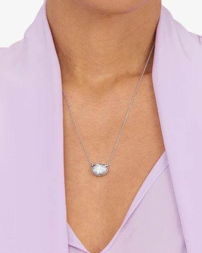 MELINDA MARIA: SHE'S A BOSS PENDANT NECKLACE- SILVER