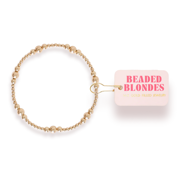 BEADED BLONDES: SUTTON BRACELET- GOLD