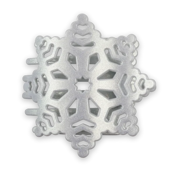 TELETIES: MEDIUM FLAT SNOWFLAKE HAIR CLIP