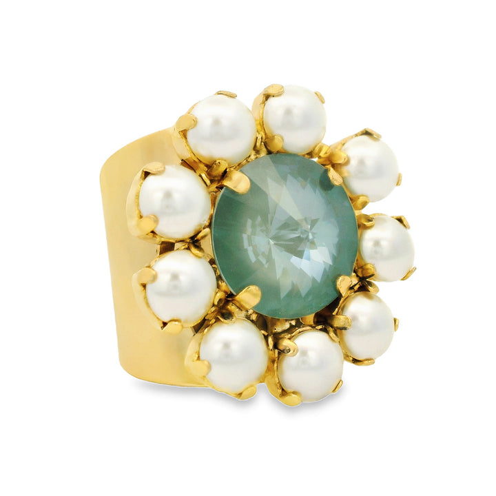 TOVA: TWIGGY PLUS RING- AGAVE IGNITE &amp; PEARLS