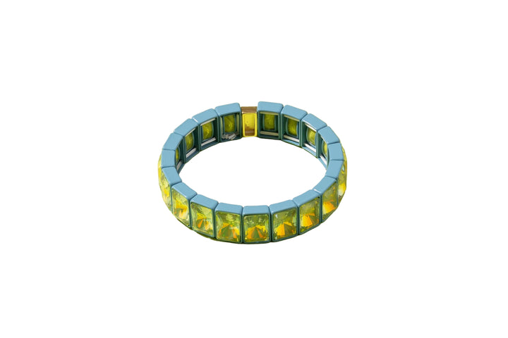 CANDY GEM BRACELET: ESTELLE- SLATE AND GREEN