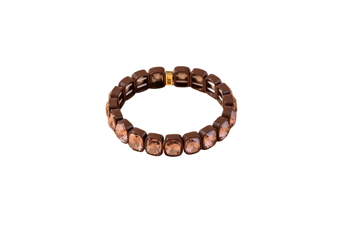 CANDY GEM BRACELET: LAYLA- DARK BROWN