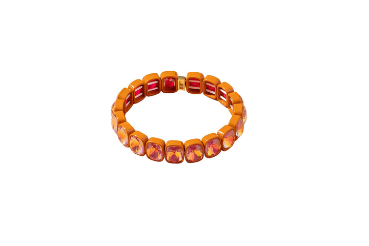 CANDY GEM BRACELET: LAYLA- BURNT ORANGE