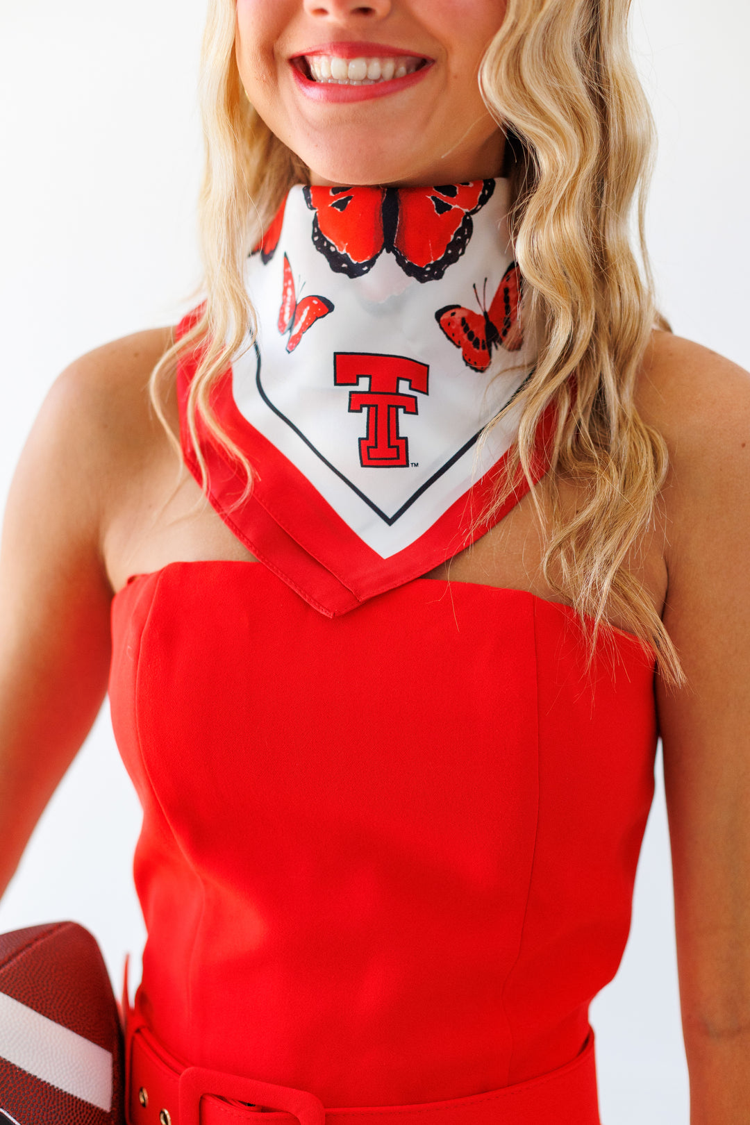 TEXAS TECH SQUARE SILK SCARF