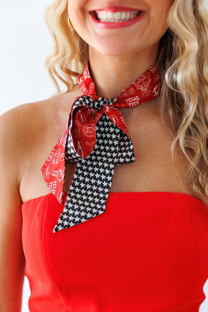 SIDELINE TWILLY SCARF: TEXAS TECH