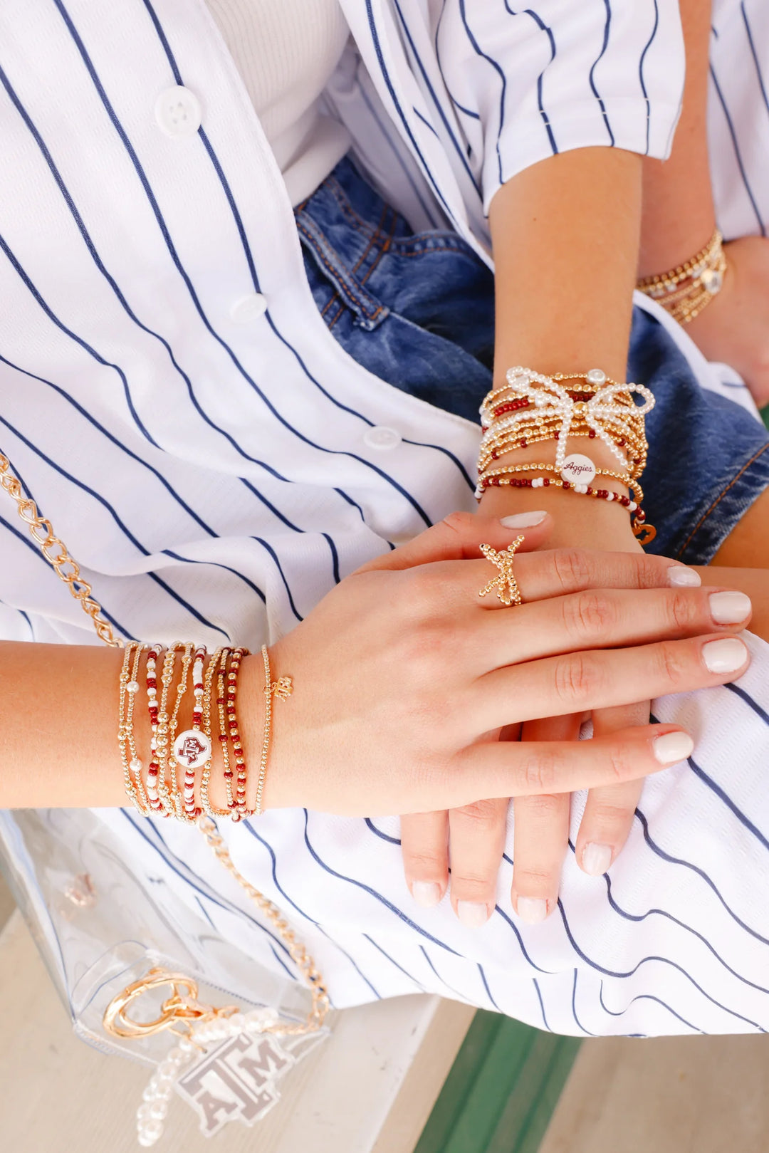 TEXAS A&amp;M LOGO CHARM BRACELET