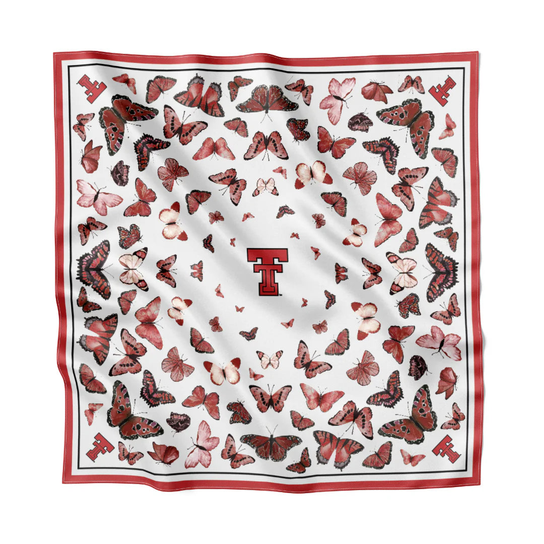 TEXAS TECH SQUARE SILK SCARF