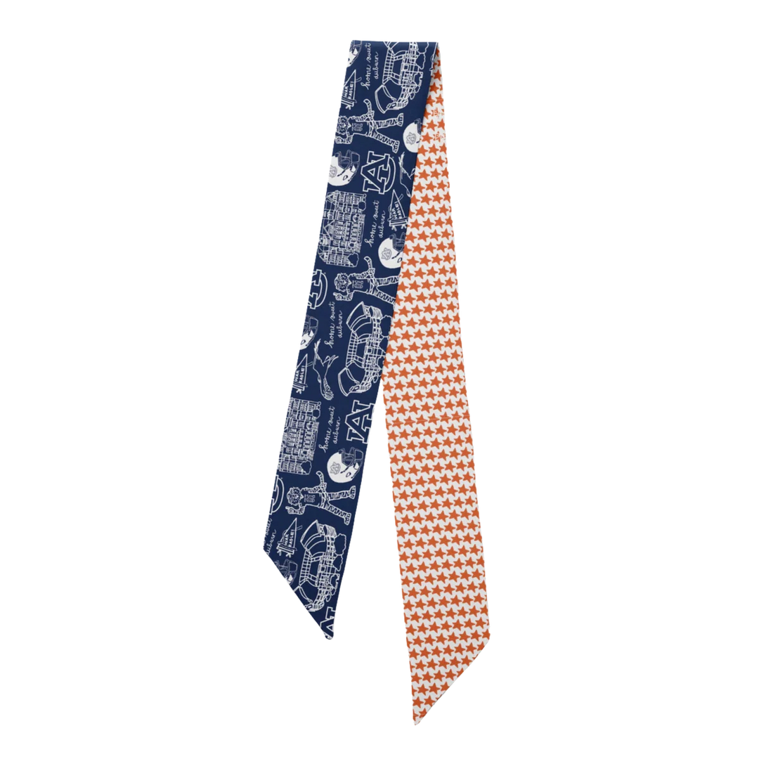 SIDELINE TWILLY SCARF: AUBURN