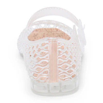 VICKY CLEAR MARY JANE JELLY FLATS