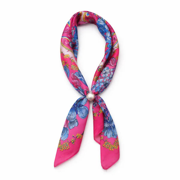 PEARL MAGNETIC SCARF - PINK FLORAL