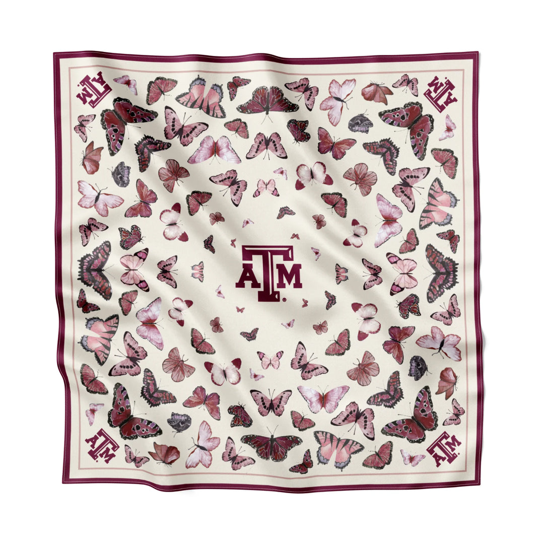 TEXAS A&amp;M SQUARE SILK SCARF