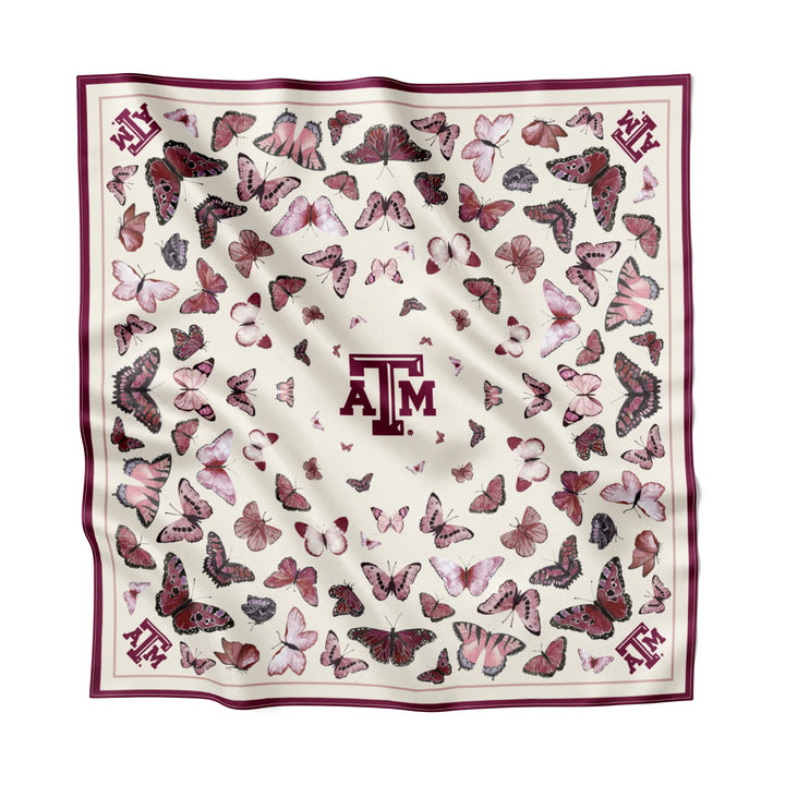 TEXAS A&amp;M SQUARE SILK SCARF