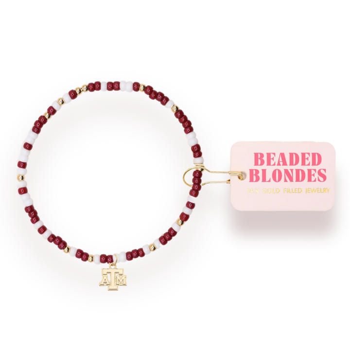 TEXAS A&amp;M LOGO CHARM BRACELET