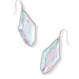 Kendra Scott: Rhodium Rock Crystal Dichroic Evelyn Drop Earring