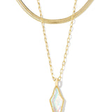 Kendra Scott: Gold Rock Crystal Dichroic Evelyn Multi Strand Necklace