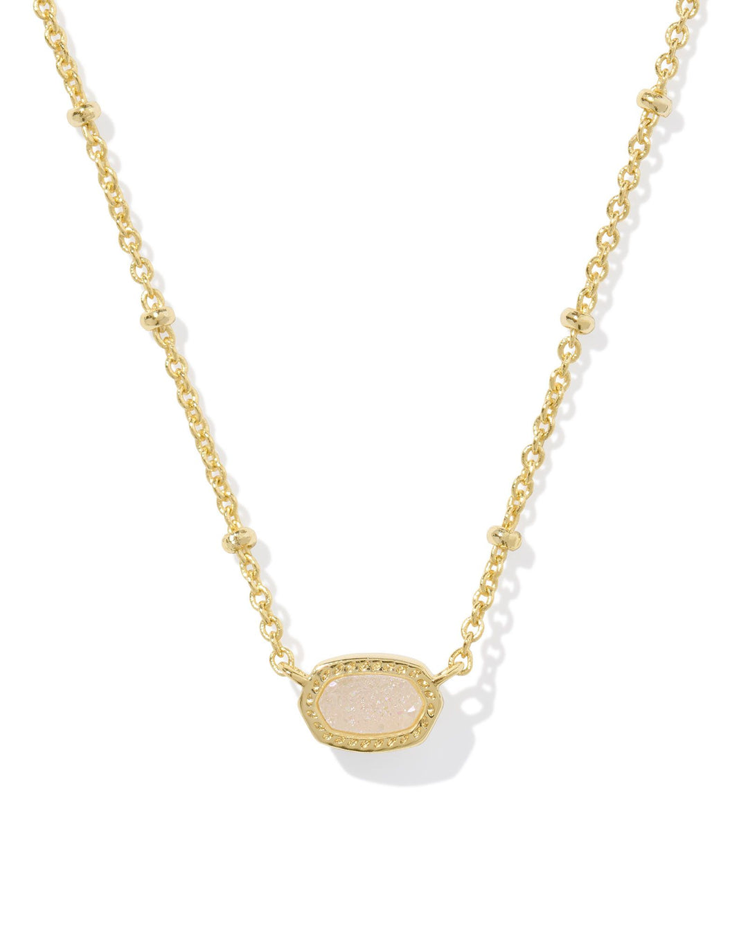 Kendra Scott: Gold Iridescent Drusy Mini Elisa Pendant Necklace