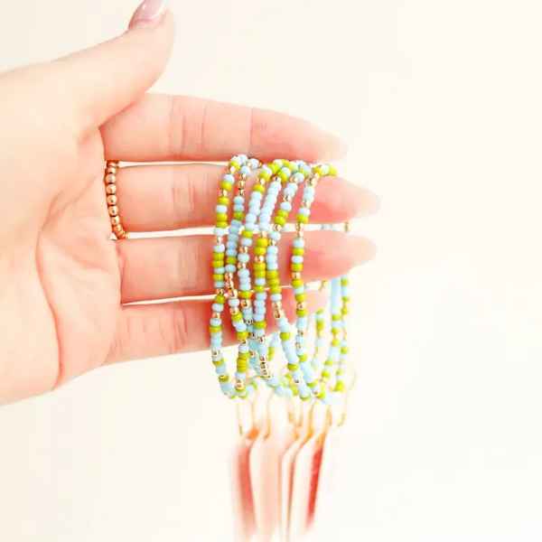 SPRINKLE BRACELET: LIME GREEN & BLUE