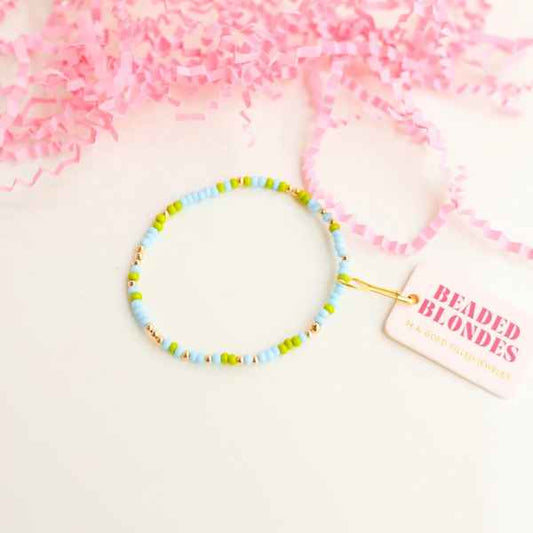 SPRINKLE BRACELET: LIME GREEN & BLUE