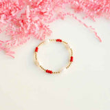 PEARL POPPI BRACELET: RED