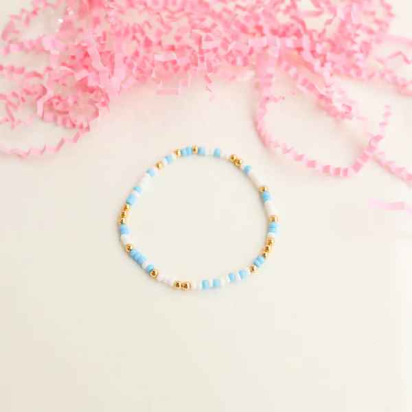 SPRINKLE BRACELET: BLUE & WHITE