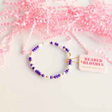 SPRINKLE BRACELET: PURPLE & WHITE