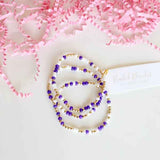 SPRINKLE BRACELET: PURPLE & WHITE