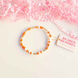 SPRINKLE BRACELET: ORANGE & WHITE