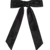 Black Velvet Bow Clip