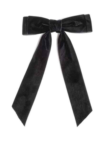 Black Velvet Bow Clip