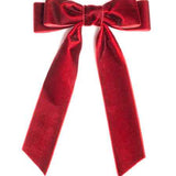 Wine Velvet Bow Clip