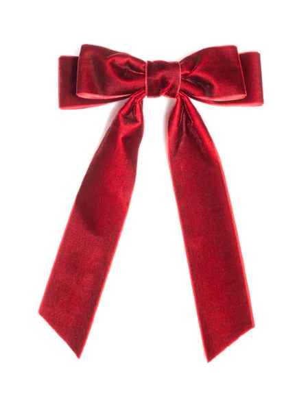 Wine Velvet Bow Clip