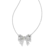 Kendra Scott: Rhodium Krista Bow Pendant Necklace